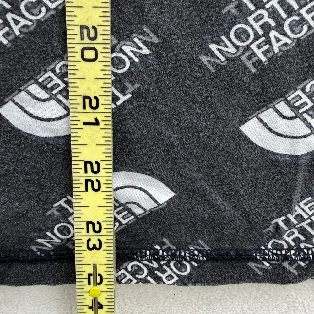 The North Face Pocket T-Shirt Mens M Medium Faded Black All Over Logo Print Tee